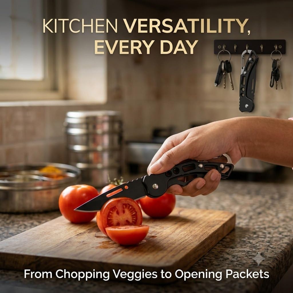 Foldable Manual Knife with Keychain