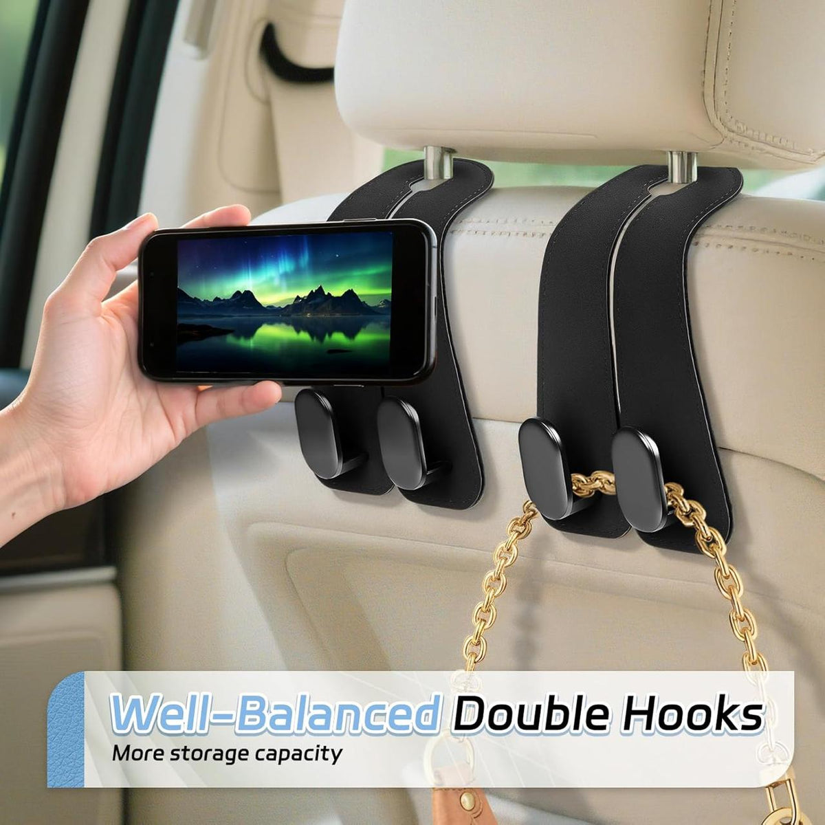 Car Seat Headrest Hook (Set of 4)