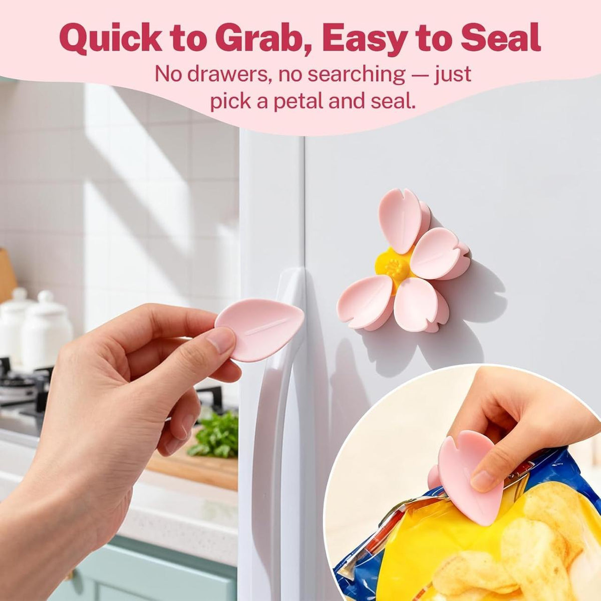 Flower Magnetic Fridge Clip