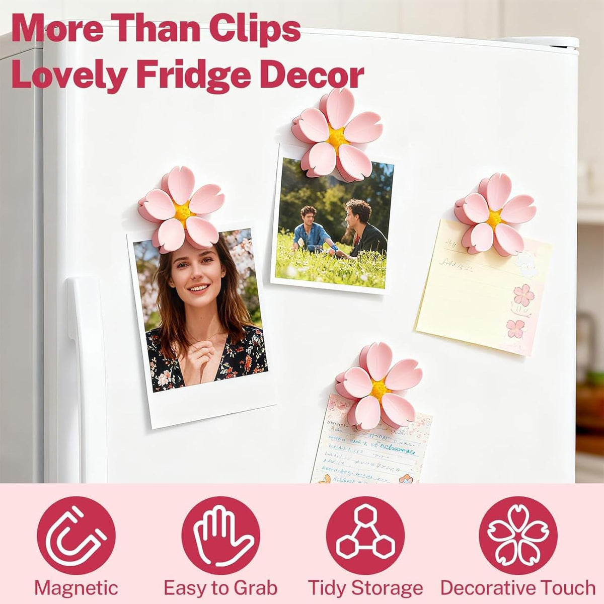 Flower Magnetic Fridge Clip