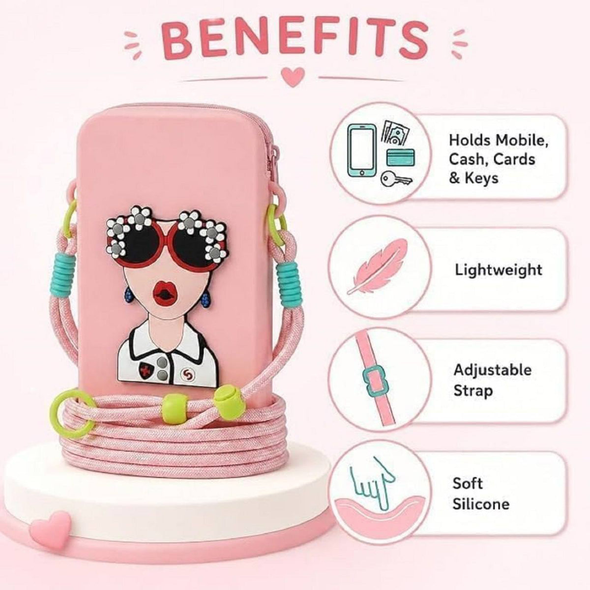Silicone Sling Mobile Pouch