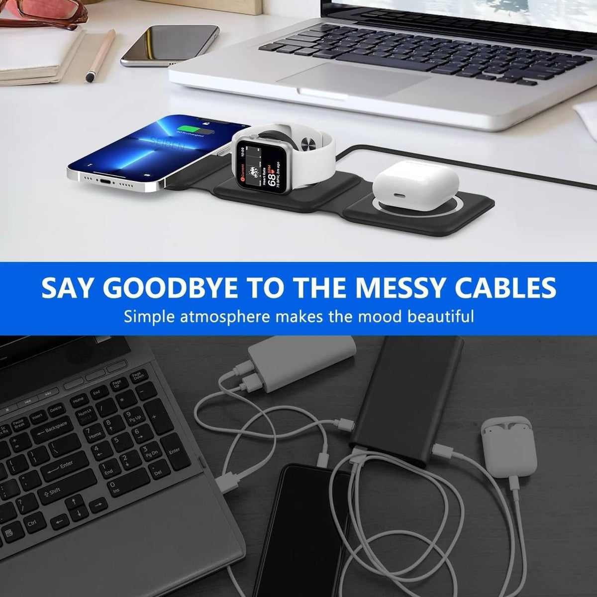 3 in 1 Foldable Magnetic Wireless Charger
