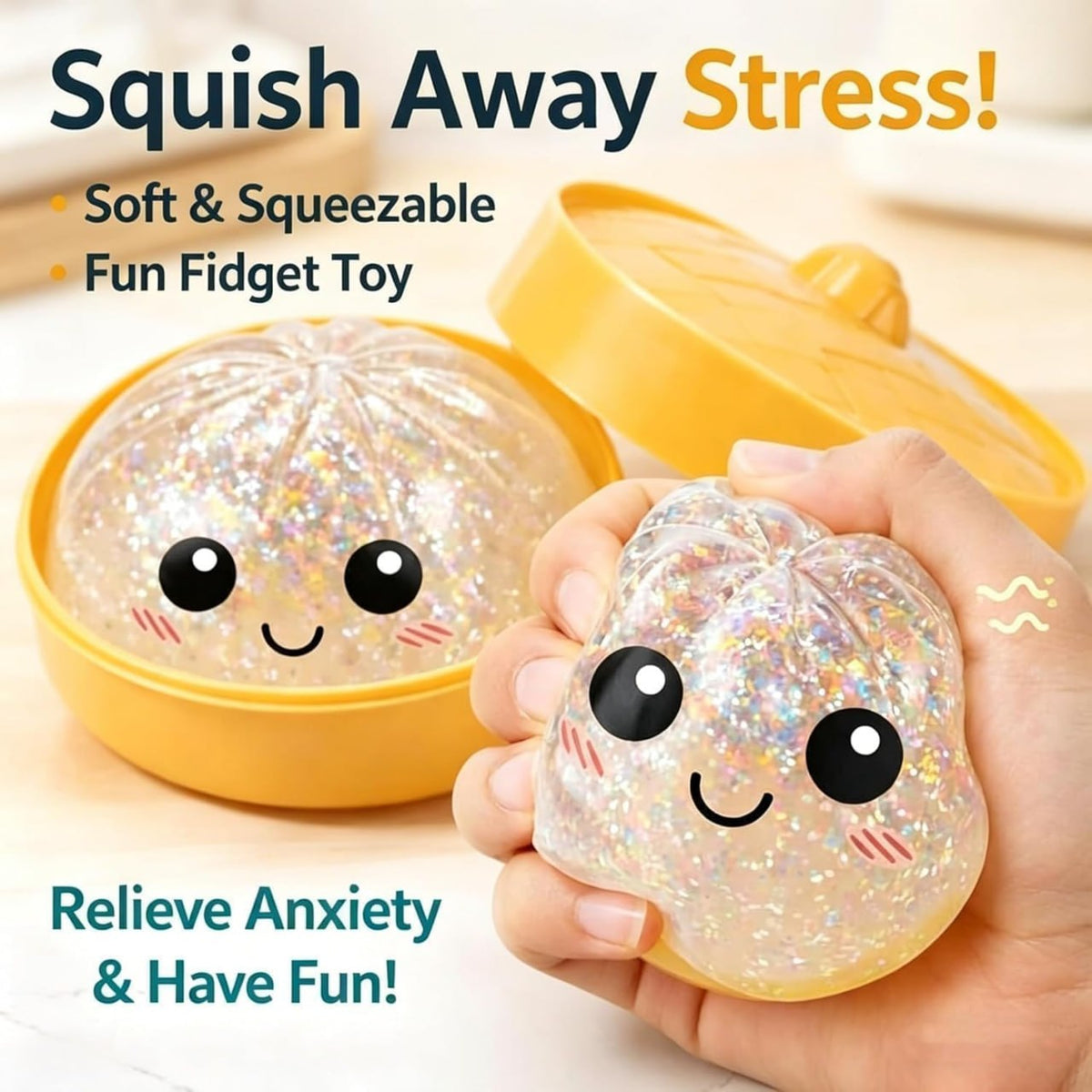 Dumpling Squishy (Pack of 1 - Random Color)