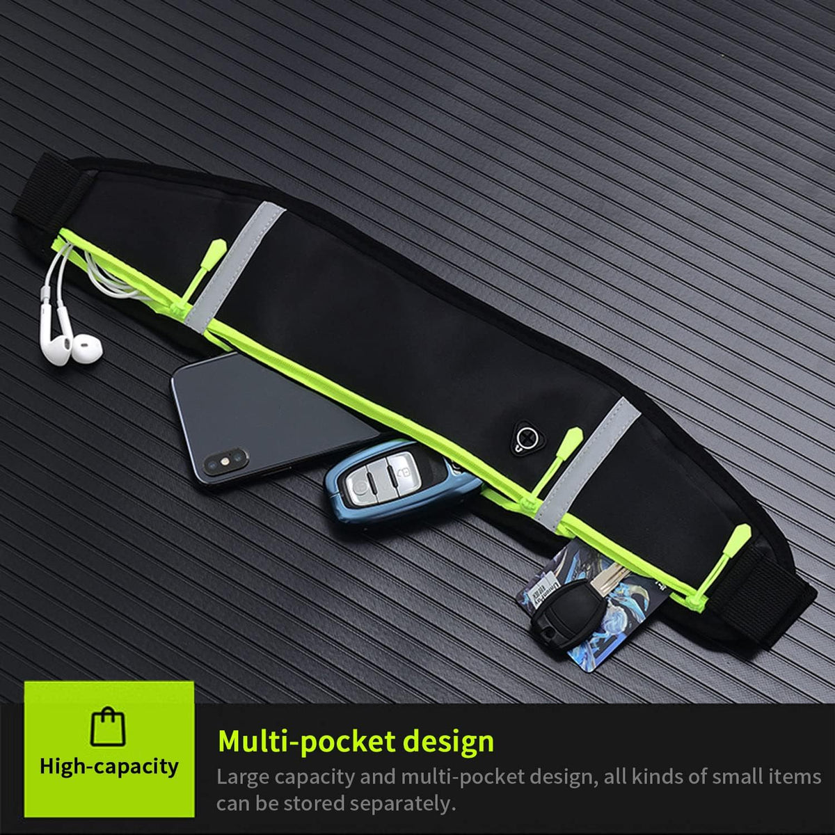 3 Pocket Slim Running Belt