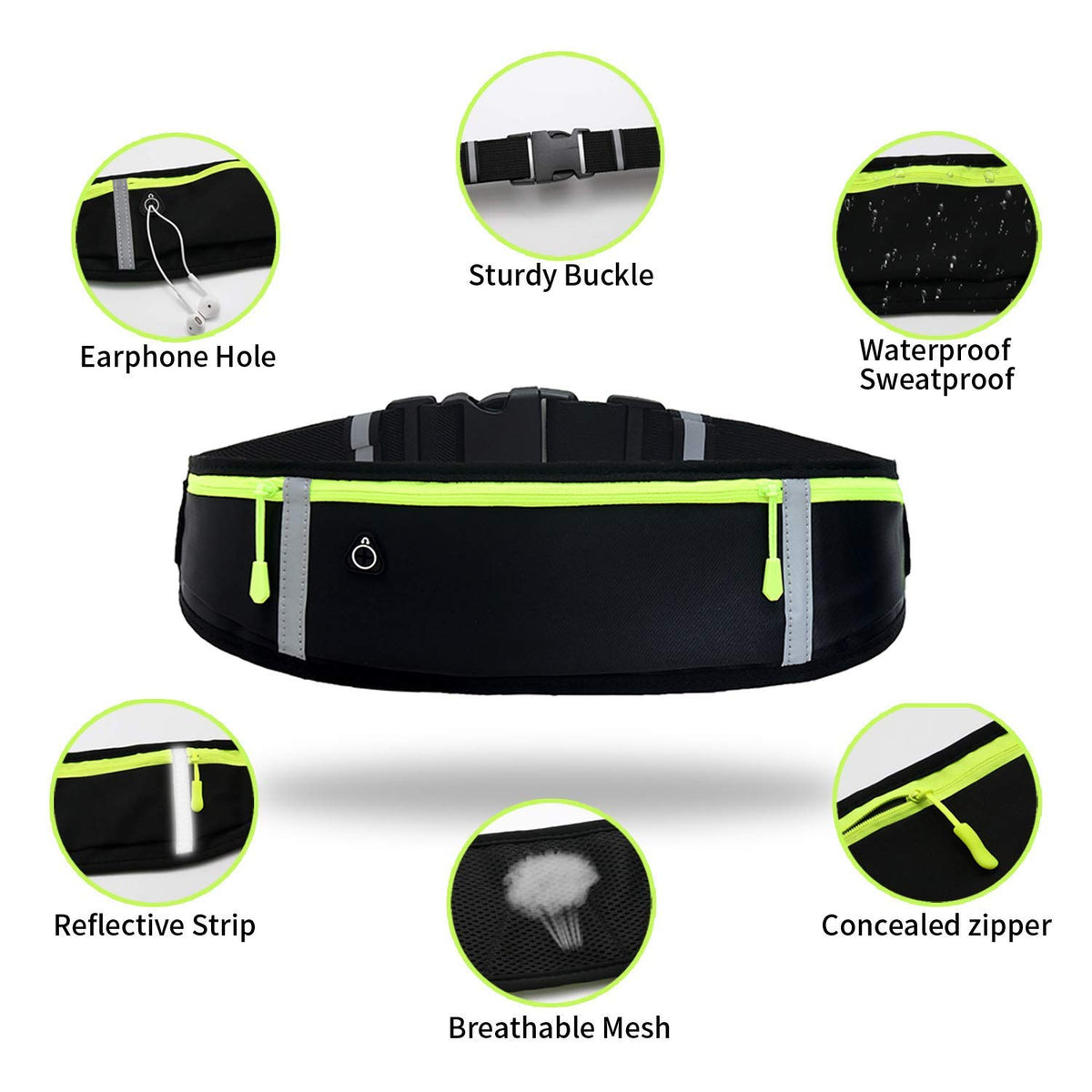 3 Pocket Slim Running Belt